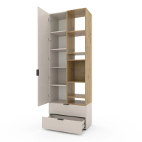 Dulap cu usi batante Nex Home A001R, 800x420x2300 mm, Cashmere-Oak Artisan Dulap cu usi batante Nex Home A001R, 800x420x2300 mm, Cashmere-Oak Artisan
