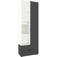 Dulap cu usi batante Nex Home A001L, 800x420x2300 mm, White Snow/Anthracite