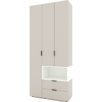 Dulap cu usi batante Nex Home A002R, 1000x420x2300 mm, Cashmere/White Snow Dulap cu usi batante Nex Home A002R, 1000x420x2300 mm, Cashmere/White Snow