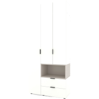 Dulap cu usi batante Nex Home A002R, 1000x420x2300 mm, White Snow/Cashmere Dulap cu usi batante Nex Home A002R, 1000x420x2300 mm, White Snow/Cashmere