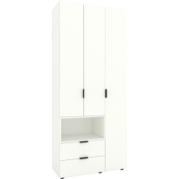 Dulap cu usi batante Nex Home A002L, 1000x420x2300 mm, White Snow