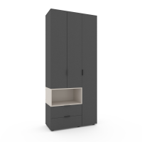 Dulap cu usi batante Nex Home A002L, 1000x420x2300 mm, Anthracit/Cashmere Dulap cu usi batante Nex Home A002L, 1000x420x2300 mm, Anthracit/Cashmere