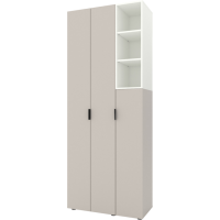 Шкаф с распашными дверями Nex Home A003R, 900x420x2300 мм, Cashmere/White Snow