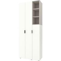 Dulap cu usi batante Nex Home A003R, 900x420x2300 mm, White Snow/Cashmere