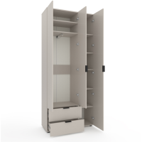 Dulap cu usi batante Nex Home A013L, 1000x420x2300 mm, Cashmere