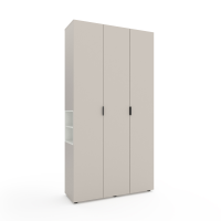 Dulap cu usi batante Nex Home A015L, 1200x420x2300 mm, Cashmere/White Snow