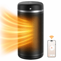Тепловентилятор керамический Evoair Warmix 2200 Smart Black, Wi-Fi, Управление через приложение SmartLife, Черный