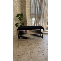 Pantofar cu 3 nivele Nex Home, metal, sarcina 150 kg, 100x32x52 cm, 12 Negru