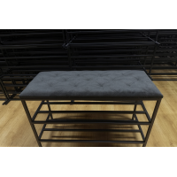 Pantofar cu 3 nivele Nex Home, metal, sarcina 150 kg, 100x32x52 cm, 27 Graphite
