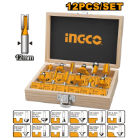 Набор фрез 12 мм, 12 штук AKRT1221 INGCO Набор фрез 12 мм, 12 штук AKRT1221 INGCO