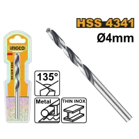 Сверло по металлу HSS 4mm INGCO DBT1200404 Сверло по металлу HSS 4mm INGCO DBT1200404
