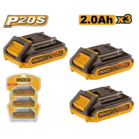 Комплект аккумуляторов 3*4.0 Ah 20V INGCO COSLI251296 Комплект аккумуляторов 3*4.0 Ah 20V INGCO COSLI251296