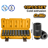 Набор ударных головок INGCO 10-24mm HKISSD12102L Набор ударных головок INGCO 10-24mm HKISSD12102L
