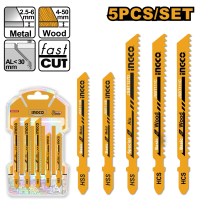 Set lame p/u ferestrau pendular metal /lemn/aluminiu 5buc INGCO AKJ0051 Set lame p/u ferestrau pendular metal /lemn/aluminiu 5buc INGCO AKJ0051