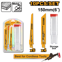 Set lame p/u ferestrau alternativ 10buc 150mm INGCO RSB1002 Set lame p/u ferestrau alternativ 10buc 150mm INGCO RSB1002