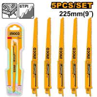 Set lame p/u ferestrau alternativ 5buc 225mm INGCO RSB1111DF Set lame p/u ferestrau alternativ 5buc 225mm INGCO RSB1111DF