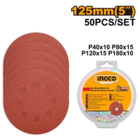 Комплект абразивной бумаги INGCO AKRS125050 Комплект абразивной бумаги INGCO AKRS125050