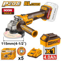 Болгарка аккумуляторная 115mm 900W 1*4A INDUSTRIAL INGCO CAGLI261521 Болгарка аккумуляторная 115mm 900W 1*4A INDUSTRIAL INGCO CAGLI261521