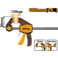 Быстрозажимная струбцина 80x600мм INDUSTRIAL INGCO HQBC24802 Быстрозажимная струбцина 80x600мм INDUSTRIAL INGCO HQBC24802