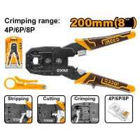 Кримпер для сетевых и телефонных разъёмов INGCO HMPCN2468R Кримпер для сетевых и телефонных разъёмов INGCO HMPCN2468R