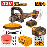 Аккумуляторная полировальная машина 180mm INGCO APLI42182 Аккумуляторная полировальная машина 180mm INGCO APLI42182