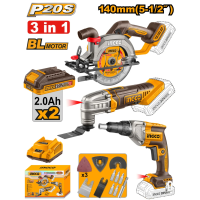 Набор из 3 инструментов на аккумуляторе INGCO COSLI250382