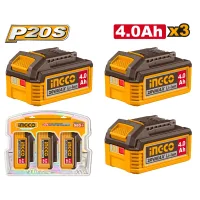 Комплект аккумуляторов 3*4.0 Ah 20V INGCO COSLI251296 Комплект аккумуляторов 3*4.0 Ah 20V INGCO COSLI251296