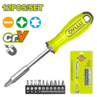 Set surubelniță cu biți 12buc. DYLLU DTSS1612