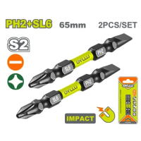 Set de biți 65mm PH2+SL6 2buc. DYLLU DTSV3K63