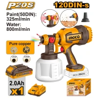 Аккумуляторный краскопульт 1*2,0A INGCO CSGLI20042