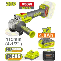 Болгарка аккумуляторная 115mm 2*4.0Ah 950W DYLLU DTLAP5322 Болгарка аккумуляторная 115mm 2*4.0Ah 950W DYLLU DTLAP5322