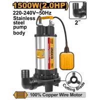 Насос дренажный c резцом 1500W INGCO INDUSTRIAL SPDB15008 Насос дренажный c резцом 1500W INGCO INDUSTRIAL SPDB15008