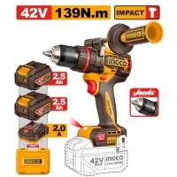 Mașină de înșurubat cu acumulator 42V/2*2.5Ah 139N.m INGCO CIDLI4213982