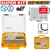Set de capuri tubulare 26 buc INGCO HKTS12266