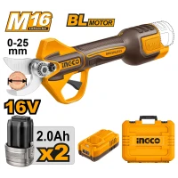 Аккумуляторный секатор 16В/2*2Ач 25мм INGCO CSSLI162582