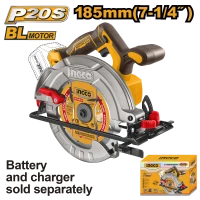 Ferestrau circular compatibil cu acumulator BLmotor 185mm INGCO CSLI1851 Ferestrau circular compatibil cu acumulator BLmotor 185mm INGCO CSLI1851