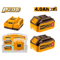 Set Incarcator + Acumulator 20V/2*4Ah INGCO FBCPK1424