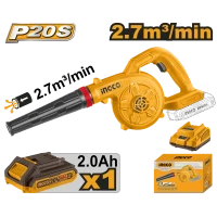 Воздуходувка аккумуляторная 220V/2.0Ah Li-Ion INGCO CABLI200281 Воздуходувка аккумуляторная 220V/2.0Ah Li-Ion INGCO CABLI200281