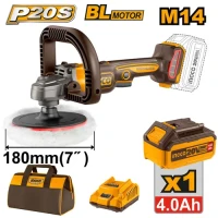 Masina de lustruit 180mm cu acumulator 20V/1*4.0Ah INGCO APLI20181