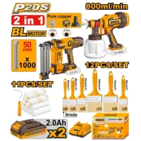 Комплект из 2 аккумуляторных инструментов 2,0 Аh x2 INGCO COSLI250601