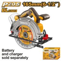 Ferestrău circular compatibil cu acumulator 165mm INGCO CSLI1652