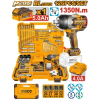 Set 126 buc instrumente cu CIWLI201351 cu acumulator 20V/1*5.0Ah INGCO HKTHP31261