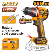 Mașina de înșurubat și găurit pe acumulator (fara acum.) 55Nm INDUSTRIAL INGCO CDLI205581