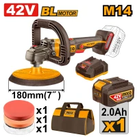 Mașină de lustruit 180mm cu acumulator 42V/1*2,0Ah INDUSTRIAL INGCO APLI42181