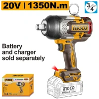 Гайковёрт аккумуляторный ударный 1350 Nm INGCO CIWLI201355