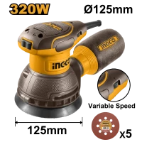Masina de slefuit alternativ si orbital 320W 125mm INGCO RS3216 Masina de slefuit alternativ si orbital 320W 125mm INGCO RS3216