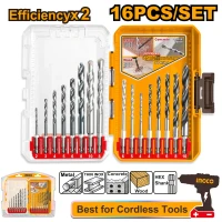 Set burghii mixte 16buc INGCO AKDL11608 Set burghii mixte 16buc INGCO AKDL11608
