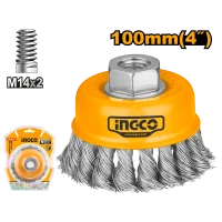 Perie cupa slefuit cu sarma M14 D 100mm INGCO WB21001