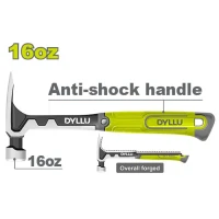 Молоток-гвоздодер 450г DYLLU DTHM8116