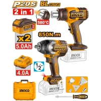 Комплект из 2 аккумуляторных инструментов 20V/2*5.0Ah INGCO COSLI260381